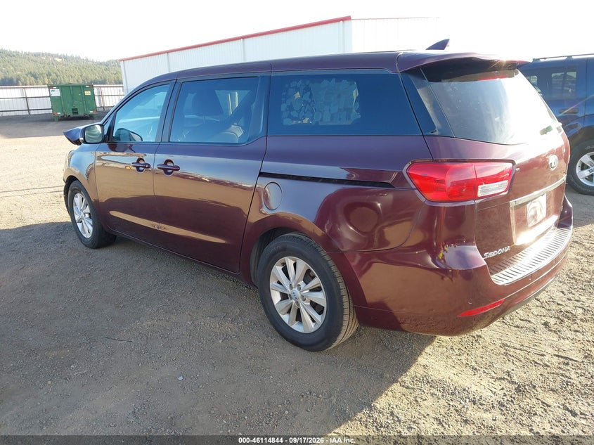 Vin: kndmb5c19h6234420, lot: 46614560, kia sedona lx 20173