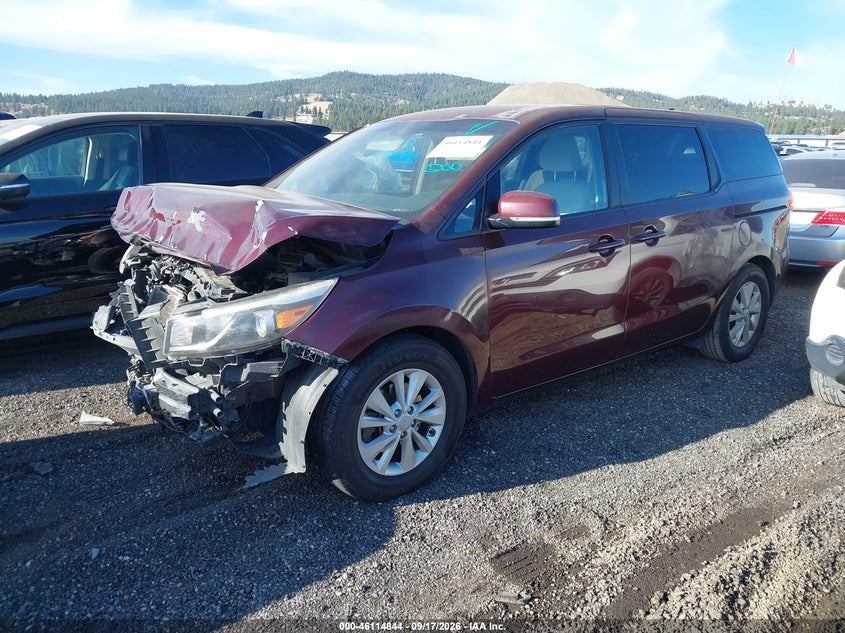 Vin: kndmb5c19h6234420, lot: 46614560, kia sedona lx 20172