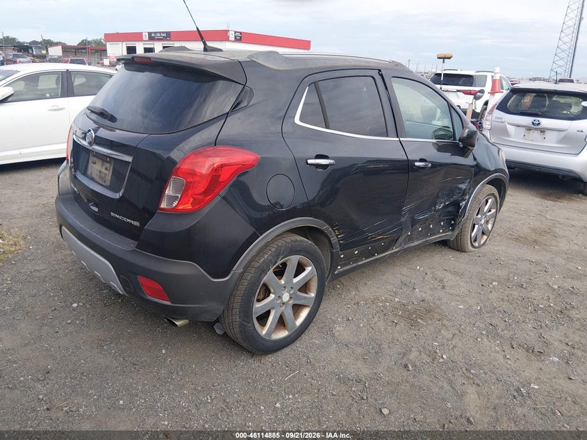Vin: kl4cjcsb8db211610, lot: 46614601, buick encore leather 20134