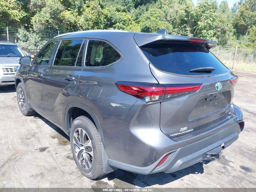 Vin: 5tdkbrch7ps119728, lot: 46614618, toyota highlander hybrid xle 20233