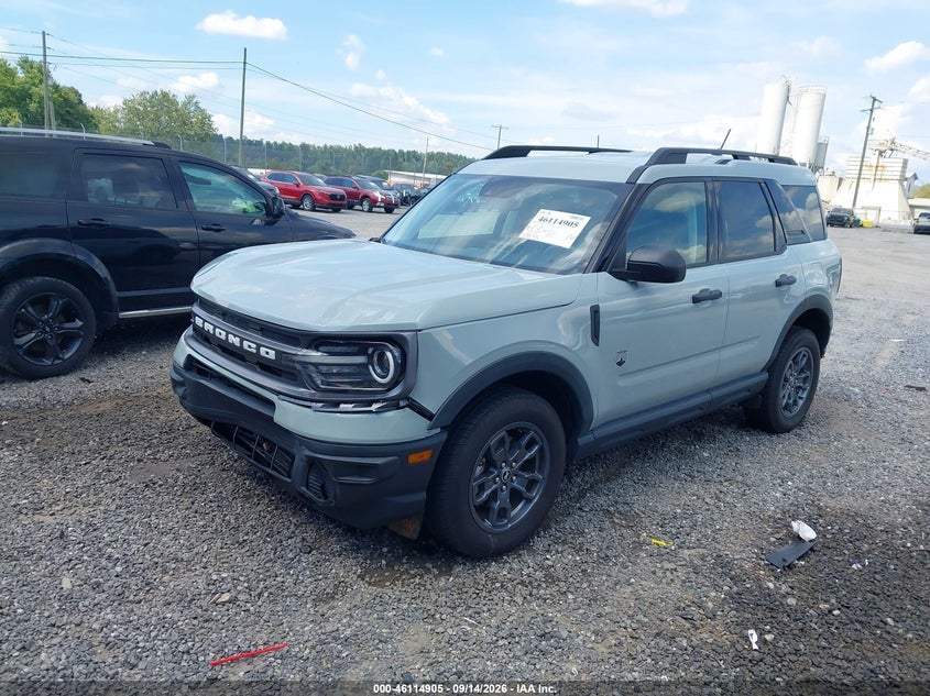 Vin: 3fmcr9b66pre36835, lot: 46614621, ford bronco sport big bend 20232