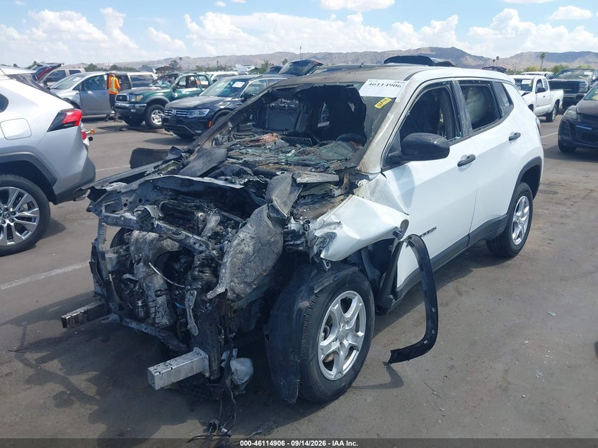 Vin: 3c4njdab0nt205564, lot: 46614622, jeep compass sport 4x4 20222