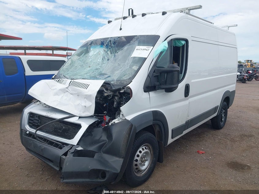 Vin: 3c6lrvcg7me531855, lot: 46614658, ram promaster 2500 high roof 136 wb 20212
