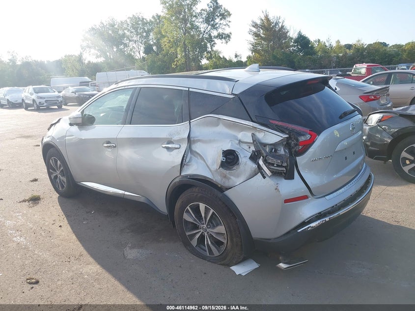 Vin: 5n1az2ms6kn105287, lot: 46614678, nissan murano sv 20193