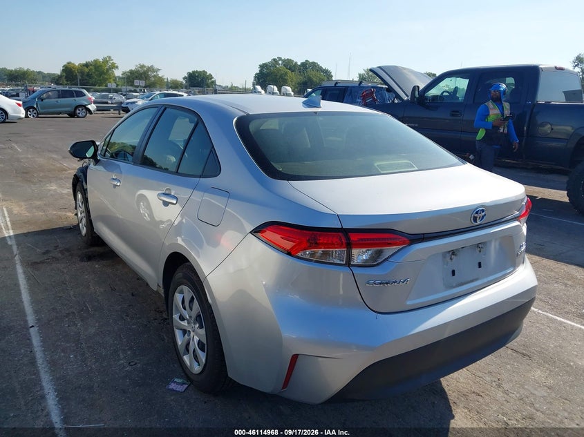 Vin: jtdbcmfe6rj019539, lot: 46614684, toyota corolla hybrid le 20243