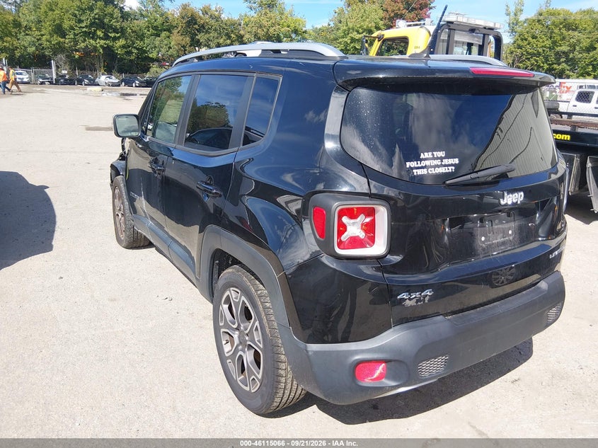 Vin: zaccjbdt2fpc23315, lot: 46614782, jeep renegade limited 20153