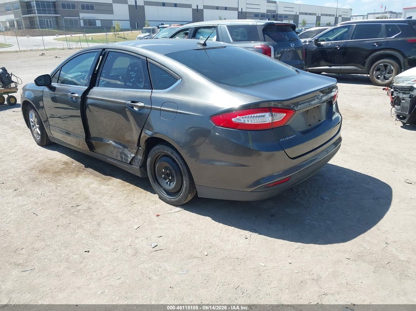 Vin: 3fa6p0g73fr263445, lot: 46614824, ford fusion s 20153