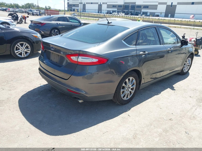 Vin: 3fa6p0g73fr263445, lot: 46614824, ford fusion s 20154