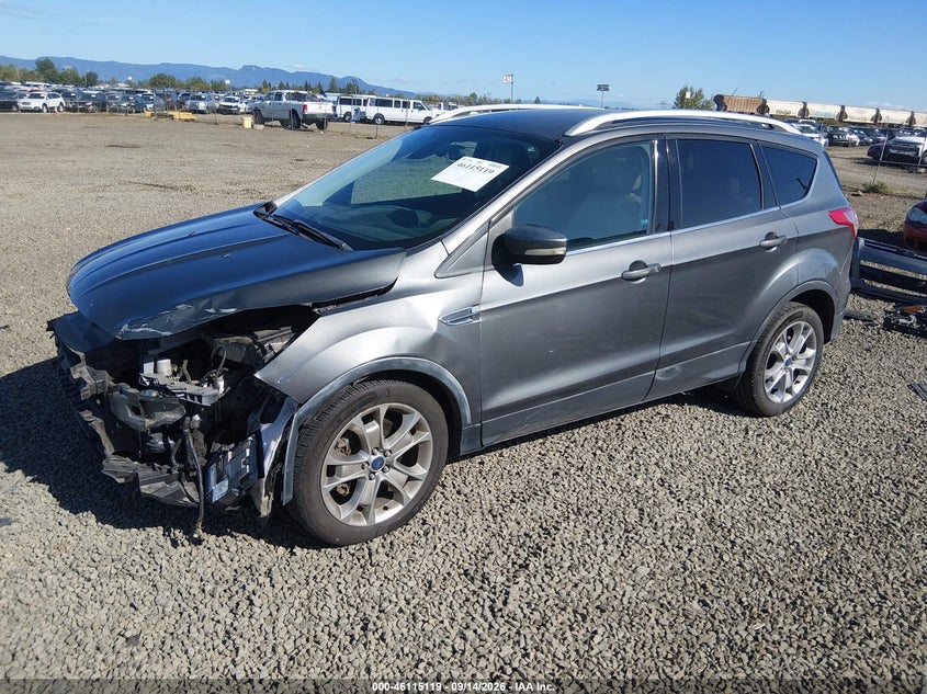 Vin: 1fmcu9j97eud71798, lot: 46614835, ford escape titanium 20142