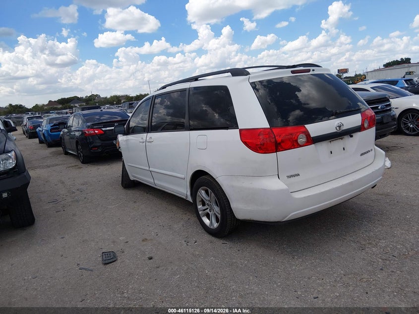 Vin: 5tdkk4cc8as308693, lot: 46614842, toyota sienna ce 20103