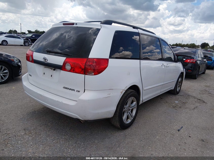 Vin: 5tdkk4cc8as308693, lot: 46614842, toyota sienna ce 20104