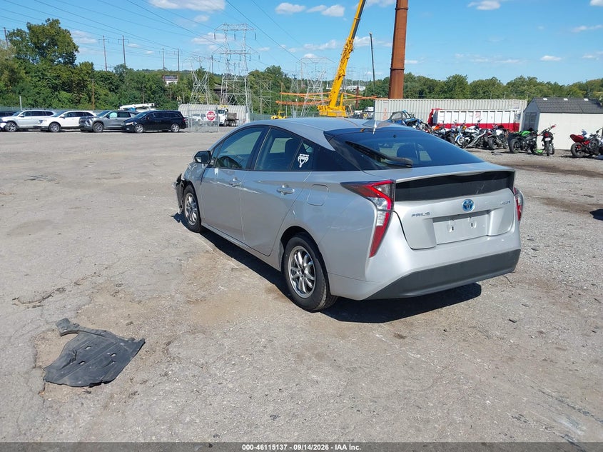 Vin: jtdkbrfu9g3011850, lot: 46614853, toyota prius two 20163