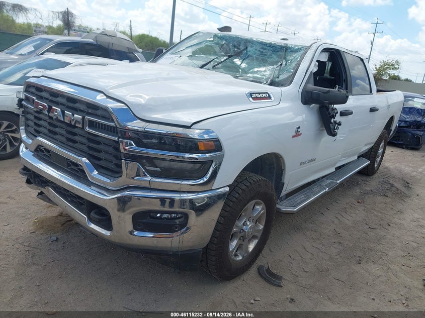Vin: 3c6ur5jl0tg273962, lot: 46614948, ram 2500 big horn  4x4 8' box 20262