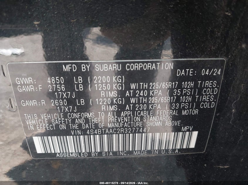 2024 SUBARU OUTBACK · Photo 9