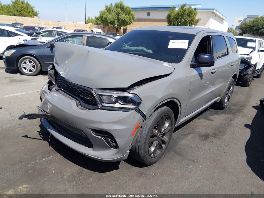 Vin: 1c4rdhdg9mc608590, lot: 46615082, dodge durango gt rwd 20212
