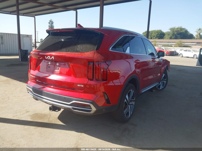 Vin: kndrmdlg3p5131982, lot: 46615141, kia sorento hybrid sx prestige 20234
