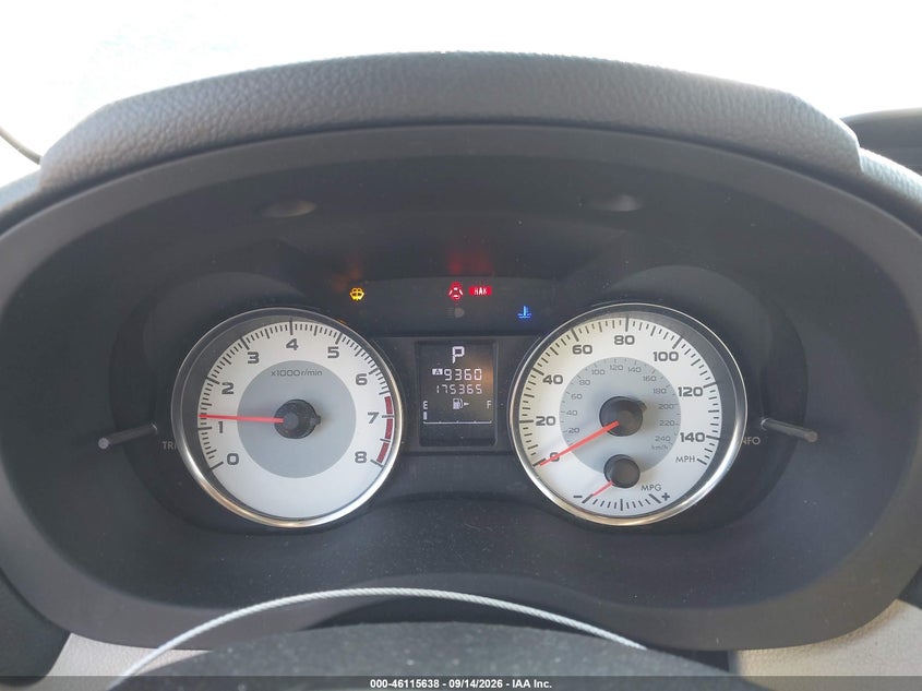 SUBARU IMPREZA 2012 VIN JF1GPAU60CH224444