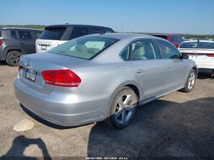 Vin: 1vwbp7a3xdc057152, lot: 46615372, volkswagen passat 2.5l se 20134