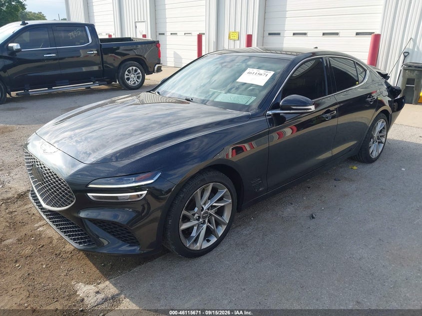 2022 Genesis G70, Rear, IAAI, VIN KMTG34TA9NU098254 — photo 2