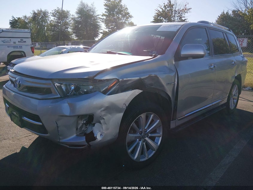 Vin: jtedc3eh6d2018694, lot: 46615450, toyota highlander hybrid limited v6 20132