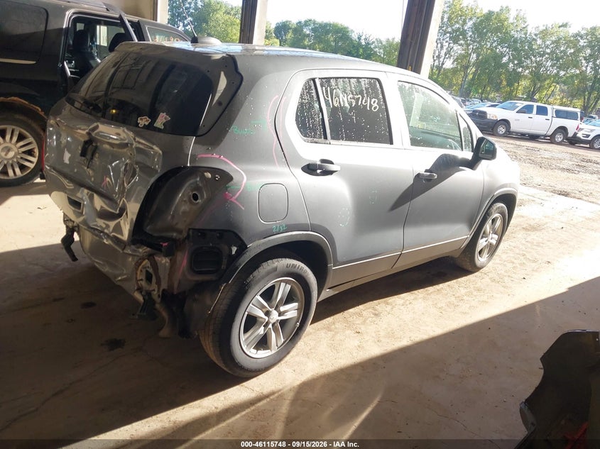 Vin: 3gncjksb6ll207995, lot: 46615464, chevrolet trax fwd ls 20204