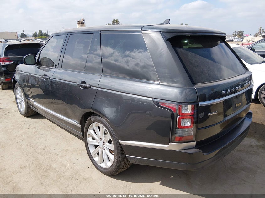Vin: salgs2kf8ga258639, lot: 46615502, land rover range rover 3.0l v6 turbocharged diesel hse td6 20163