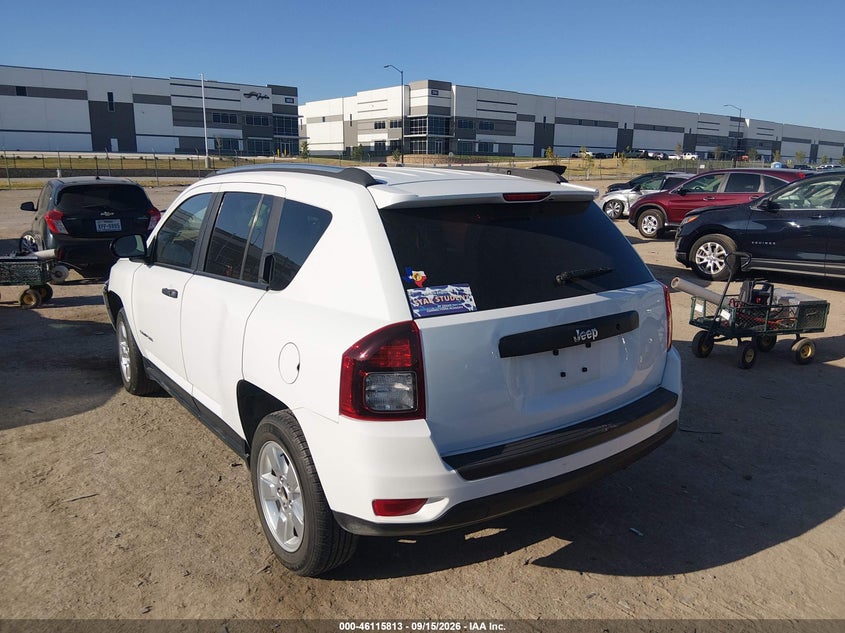 Vin: 1c4njcba5ed723076, lot: 46615529, jeep compass sport 20143