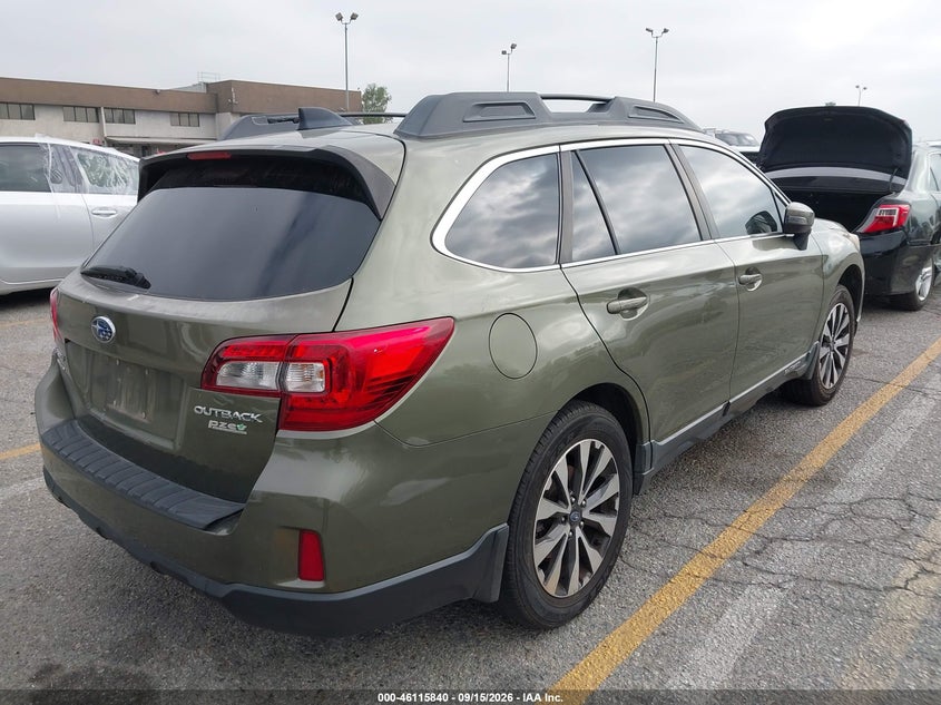 Vin: 4s4bsanc3g3207580, lot: 46615557, subaru outback 2.5i limited 20164