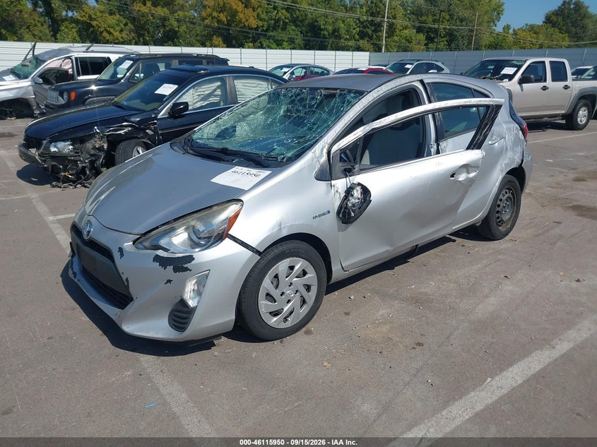 Vin: jtdkdtb34g1126078, lot: 46615666, toyota prius c one 20162
