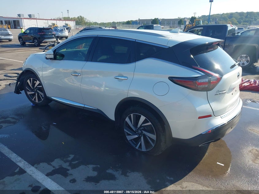 Vin: 5n1az2cj0nc114303, lot: 46615703, nissan murano sl fwd 20223