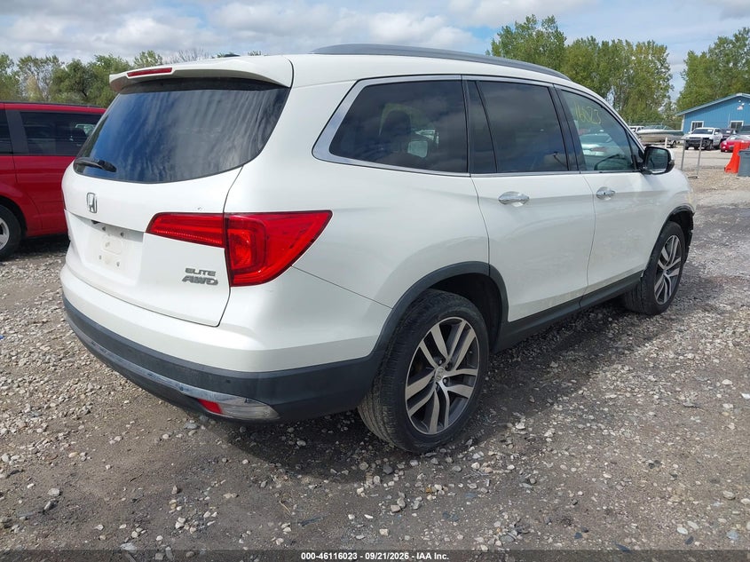 Vin: 5fnyf6h06hb007525, lot: 46615739, honda pilot elite 20174