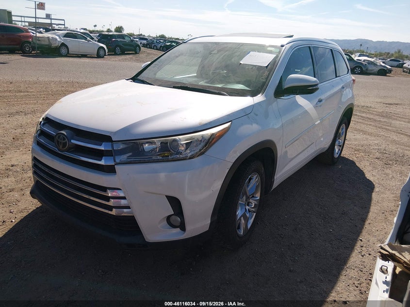 Vin: 5tdyzrfh4hs204805, lot: 46615750, toyota highlander limited 20172