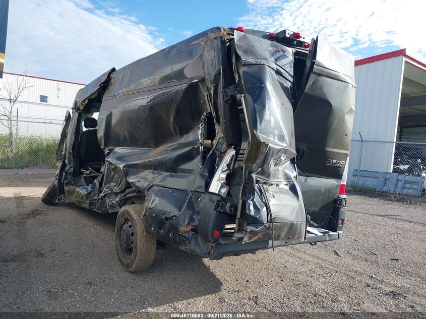 Vin: 3c6mrvjg5pe582346, lot: 46615779, ram promaster 3500 cargo van high roof 159 wb ext 20233