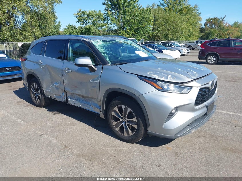 Vin: 5tdgzrah3ls505674, lot: 46615808, toyota highlander xle 2020 img_1