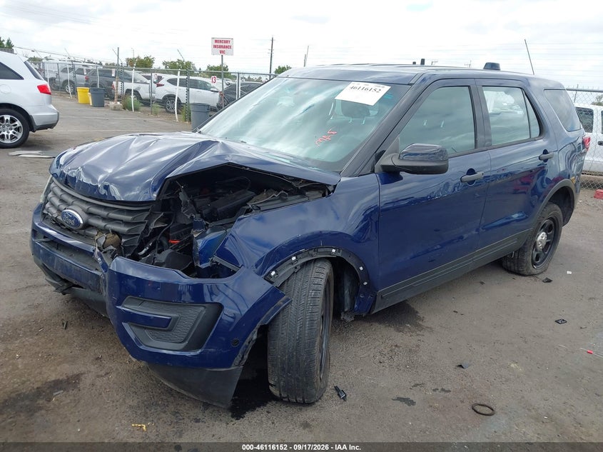 Vin: 1fm5k8ar5gga47288, lot: 46615868, ford utility police interceptor 20162