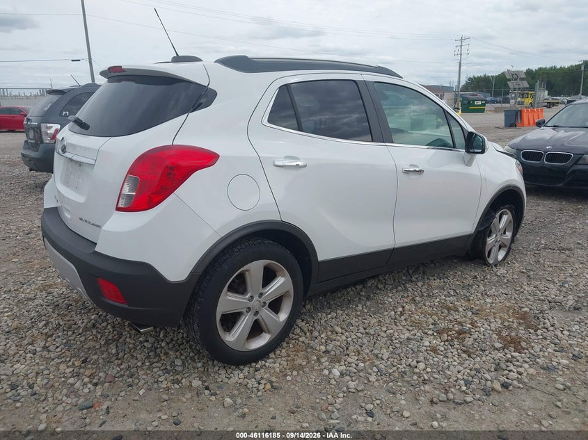 Vin: kl4cjasb5gb582944, lot: 46615901, buick encore 20164
