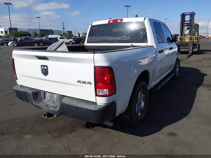 Vin: 3c6rr7kt6jg251199, lot: 46615902, ram 1500 tradesman  4x4 5'7 box 20184