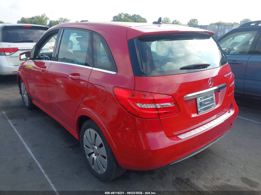Vin: wddvp9ab2ej001700, lot: 46615937, mercedes-benz b-class electric drive 20143
