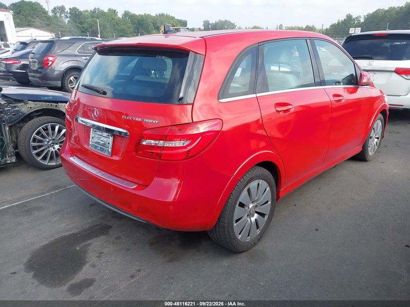 Vin: wddvp9ab2ej001700, lot: 46615937, mercedes-benz b-class electric drive 20144
