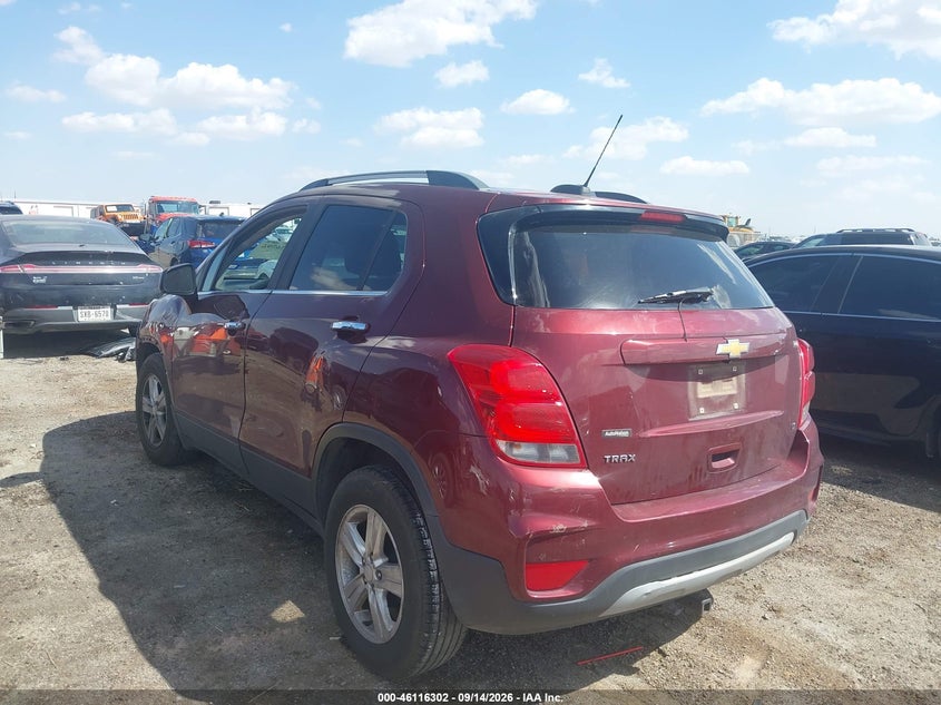 Vin: 3gncjlsb0hl173498, lot: 46616018, chevrolet trax lt 20173