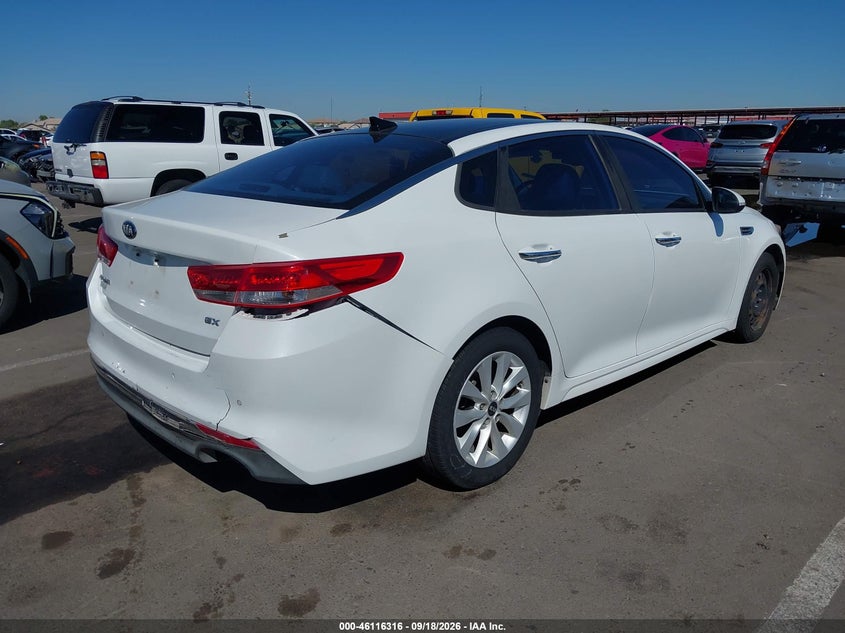 Vin: 5xxgu4l38gg012261, lot: 46616032, kia optima ex 20164