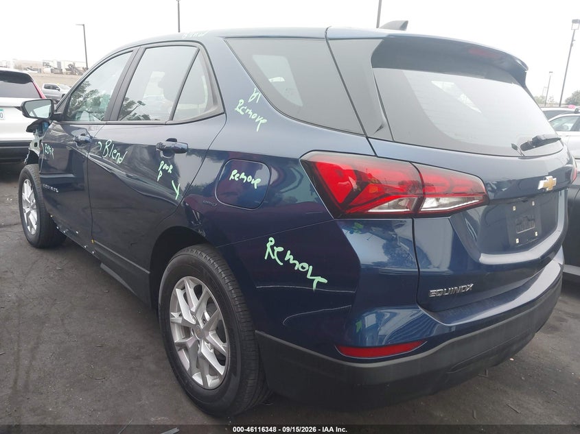 Vin: 3gnaxhev9ns229836, lot: 46616064, chevrolet equinox fwd ls 20223