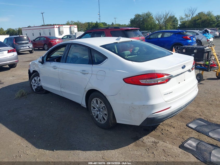 Vin: 3fa6p0g7xlr104501, lot: 46616092, ford fusion s 20203