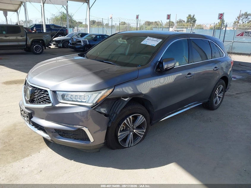 Vin: 5fryd3h3xhb000803, lot: 46616215, acura mdx 20172