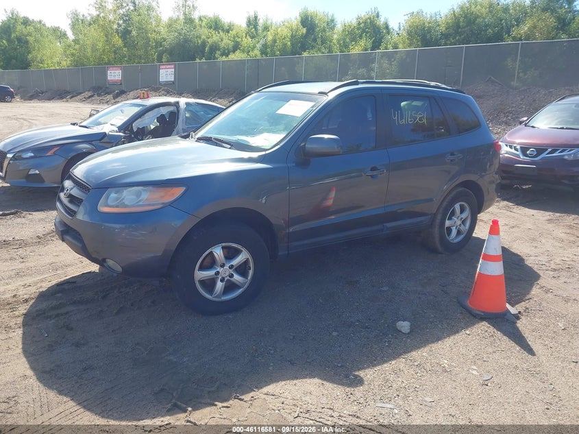 2008 Hyundai Santa Fe, Left Side, IAAI, VIN 5NMSG73D18H204457 — photo 2