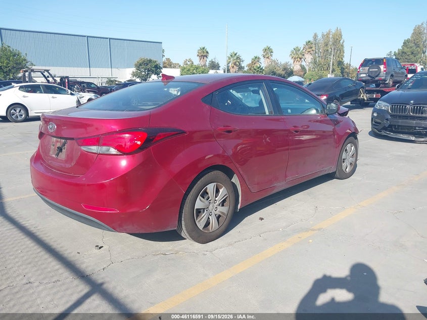 Vin: 5npdh4ae6gh728799, lot: 46616307, hyundai elantra se 20164