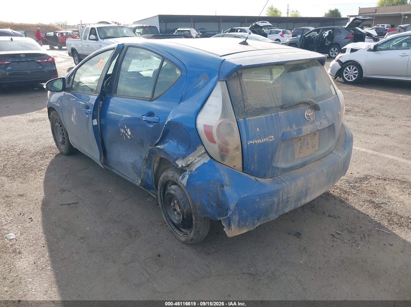 Vin: jtdkdtb34e1563172, lot: 46616335, toyota prius c one 20143