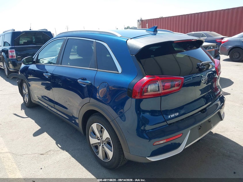 Vin: kndcb3lc8k5317626, lot: 46616344, kia niro lx 20193