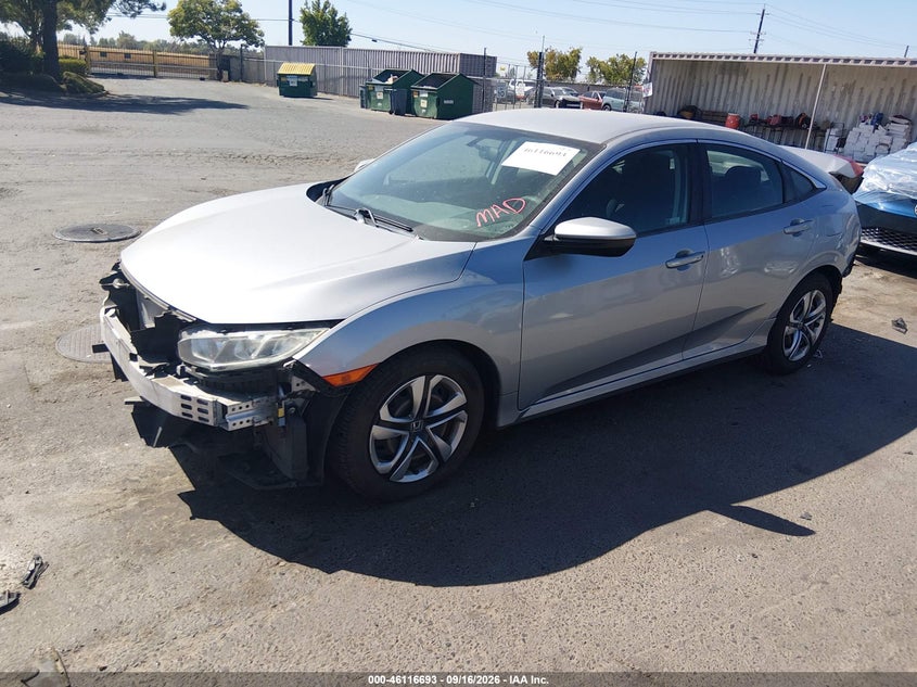 Vin: 2hgfc2f56jh584029, lot: 46616409, honda civic lx 20182