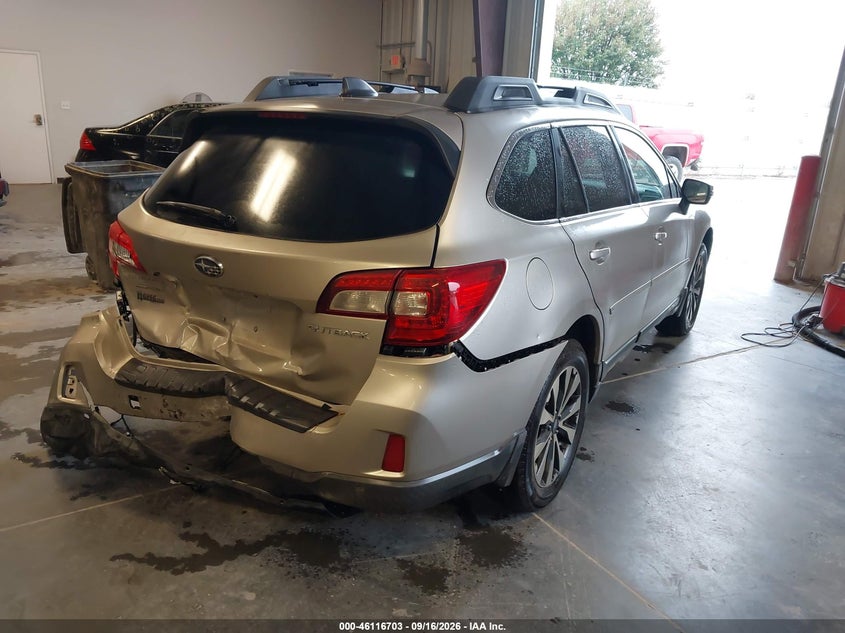 Vin: 4s4bsanc0h3385495, lot: 46616419, subaru outback 2.5i limited 20174